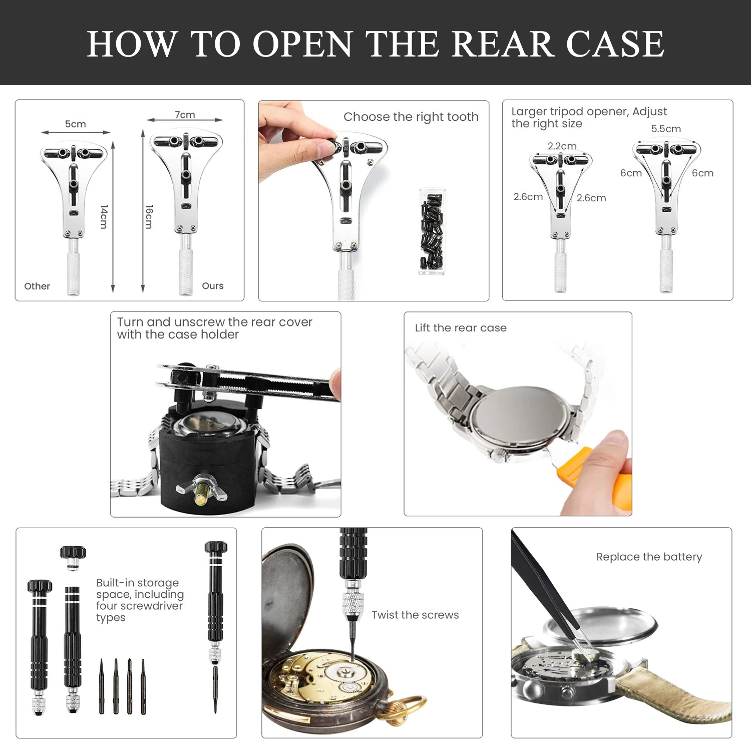 153 шт. набор для ремонта часов | Наручные часы
