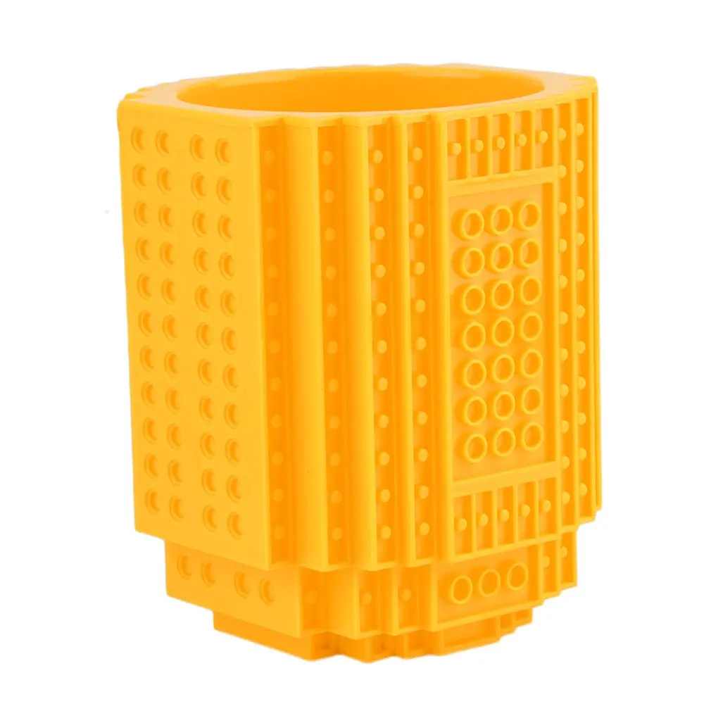 

Unique DIY Building Blocks Mug Cup Build-On Brick Build Pen Container New