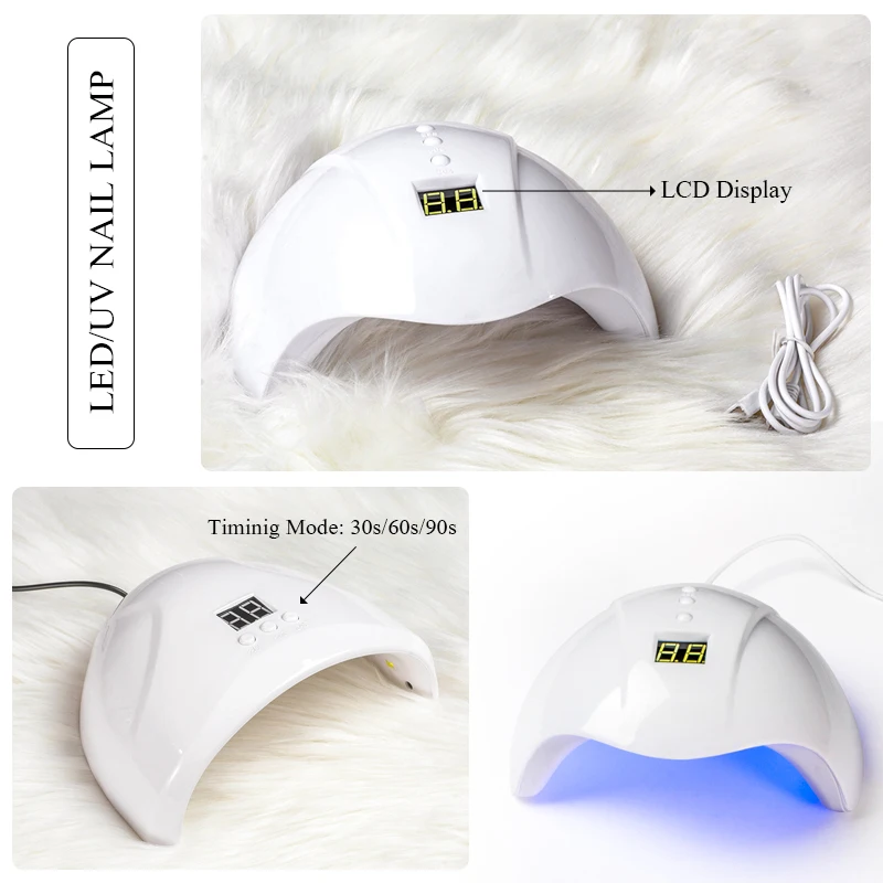 Сушилка для ногтей 6 Вт/18 Вт УФ-светодиодный светильник сушки ледяная лампа