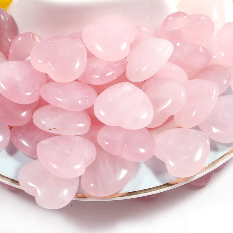 

20*8 мм розовый кварц, сердце, натуральный камень для изготовления ювелирных изделий, Кристалл, чакра, исцеление, рейки, драгоценный камень, 30 ...