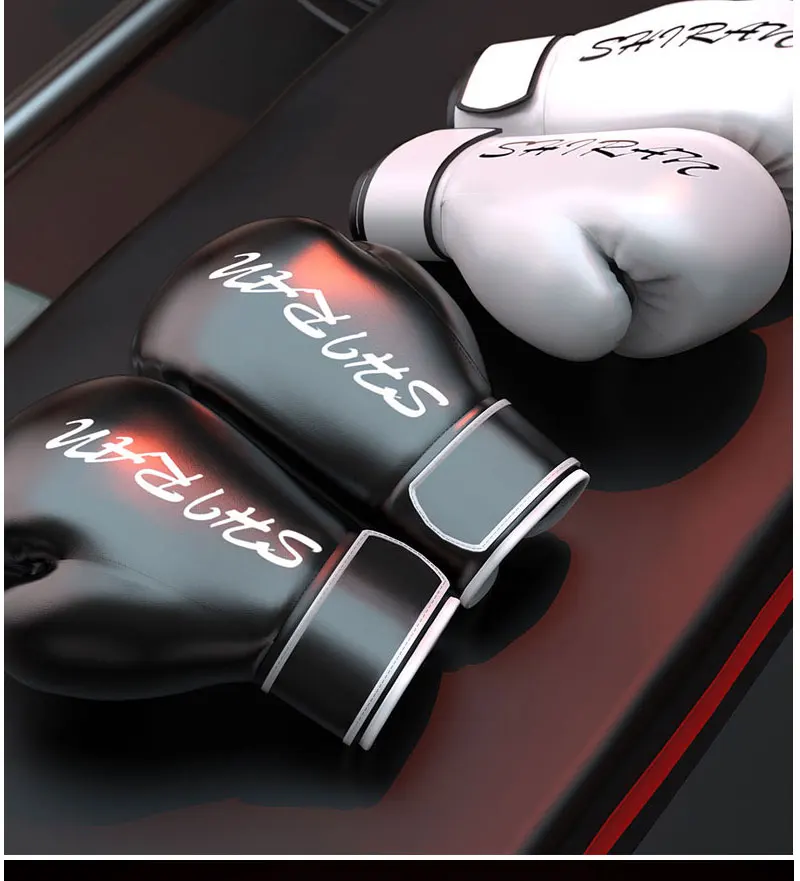 

Kick Boxing Gloves adult PU Leather Sanda Gloves Men Women Training Fighting Punching Gloves Karate Professional Fitness Gloves