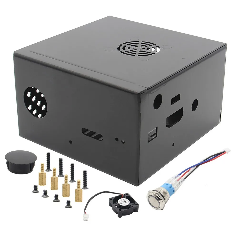 Raspberry Pi X850 V3.0 соответствующий металлический чехол+ вентилятор+ выключатель питания, корпус с охлаждающим вентилятором комплект для X870/X860 и X735 платы