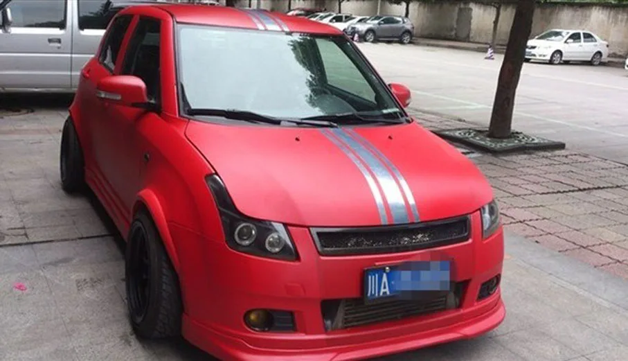 Матовая красная виниловая наклейка с воздушным дренажом пленка для украшения