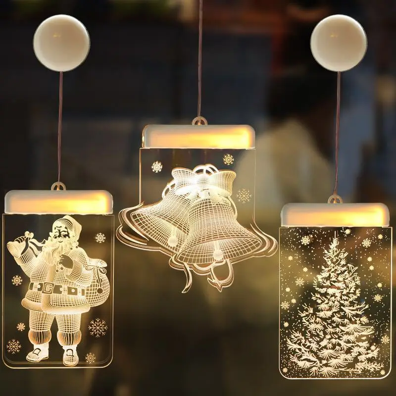 

Natal 1pcs Christmas Santa Claus Elk Bell LED Fairy Lights Ornaments Navidad 2019 Christmas Decorations for Home New Year Xmas