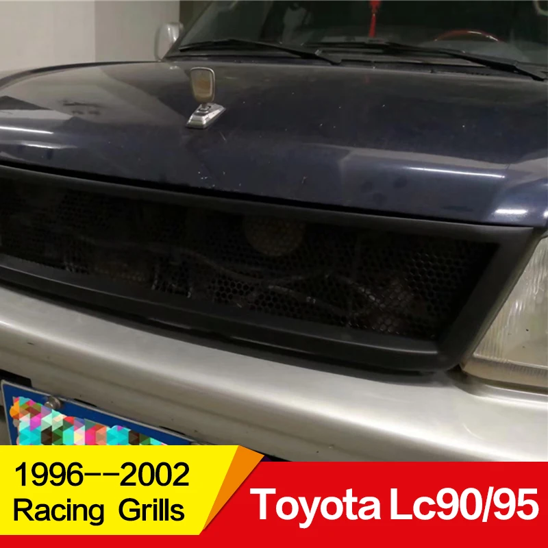 Используется для toyota land cruiser prado Racing Grills 1996-2002 год углеродного волокна LC90 LC95 3400 2700 решетка крышка аксессуары