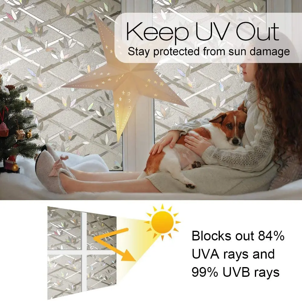 Радуга оконная Пленка Конфиденциальности защищают от УФ лучей Стекло Виниловая