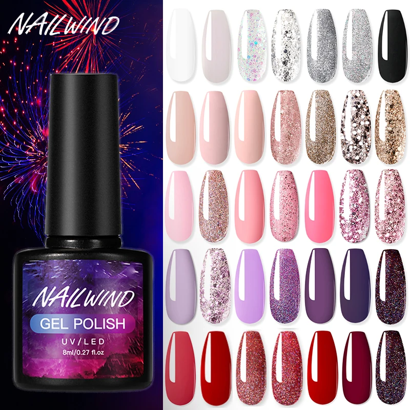 Гель NAILWIND лак для ногтей набор УФ светодиодный Гибридный гель замочить от