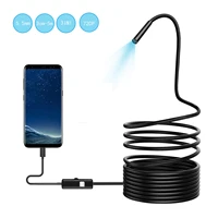720p 5 5mm endoscope camera flexible ip67 waterproof inspection borescope camera for android pc notebook 6leds adjustable