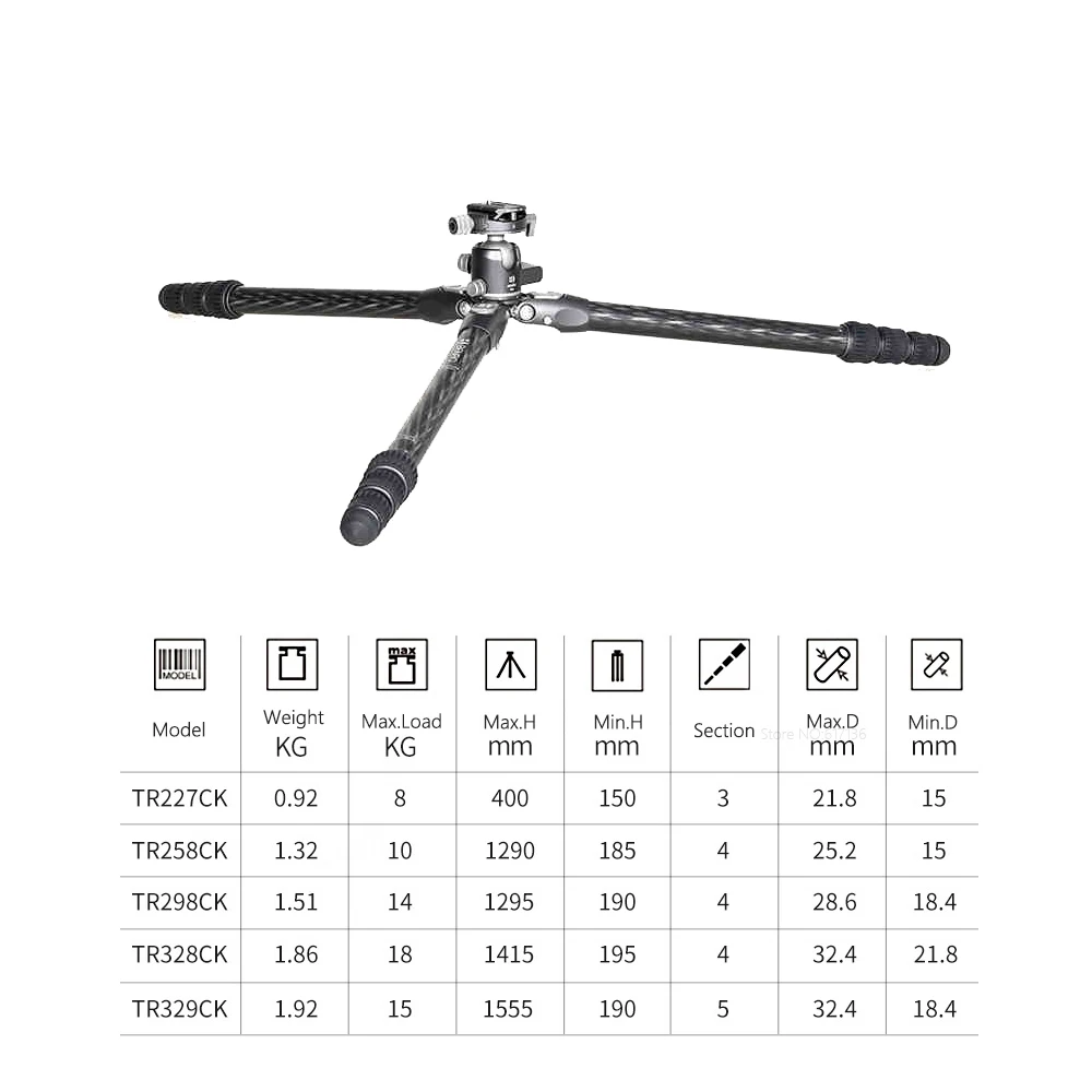 Benro TR298C TR298CK штатив из углеродного волокна черепаха штативы Камера подставки 4