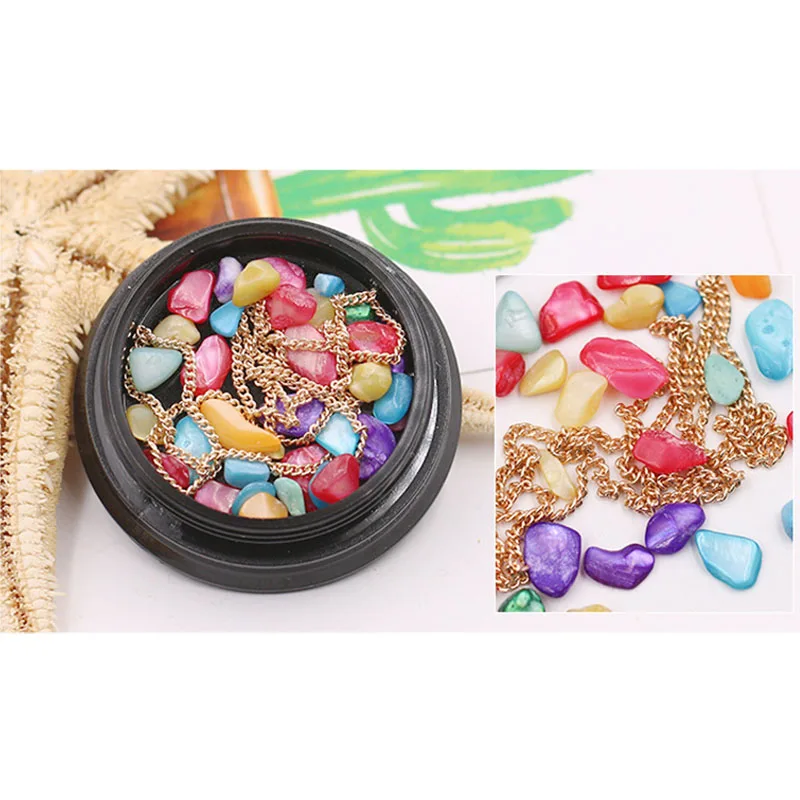 Новинка 2019 хит продаж 1 коробка цветные морские камни в виде ракушек смешанный