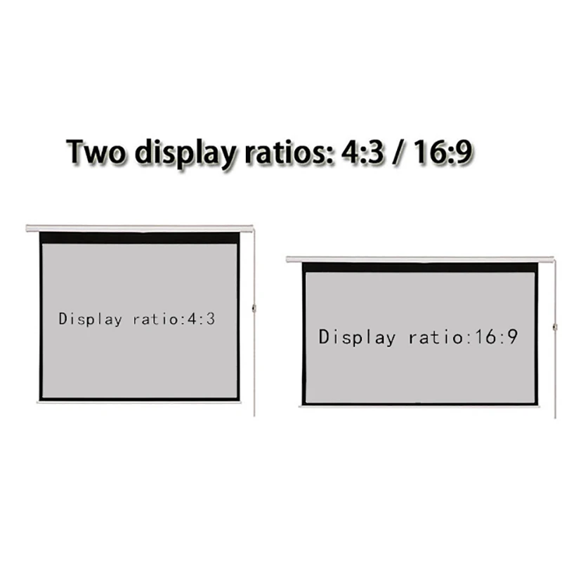 Thinyou 60 дюймов 4:3 электрический моторизованный проектор экран матовый серый ткань