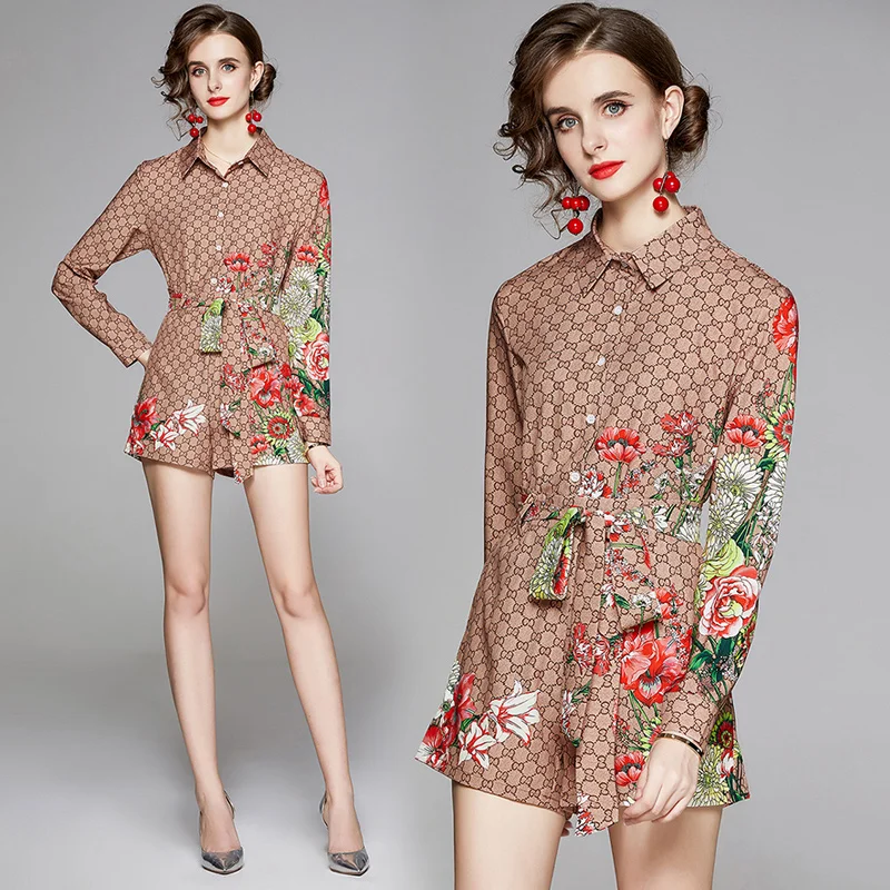 

New England Стиль Ins Женская летняя обувь кнопки рубашка Топ + шорты, комплект из 2 предметов, комплект одежды, укороченные штаны, комплект одежды д...