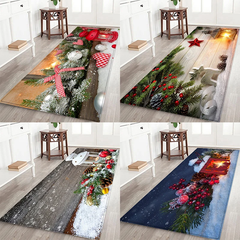 

Christmas 2021 Non-slip Bath Mat Long Kitchen Rug Entrance Door Mat Floor Carpet In The Living Room Rugs For Bedroom Bathroom
