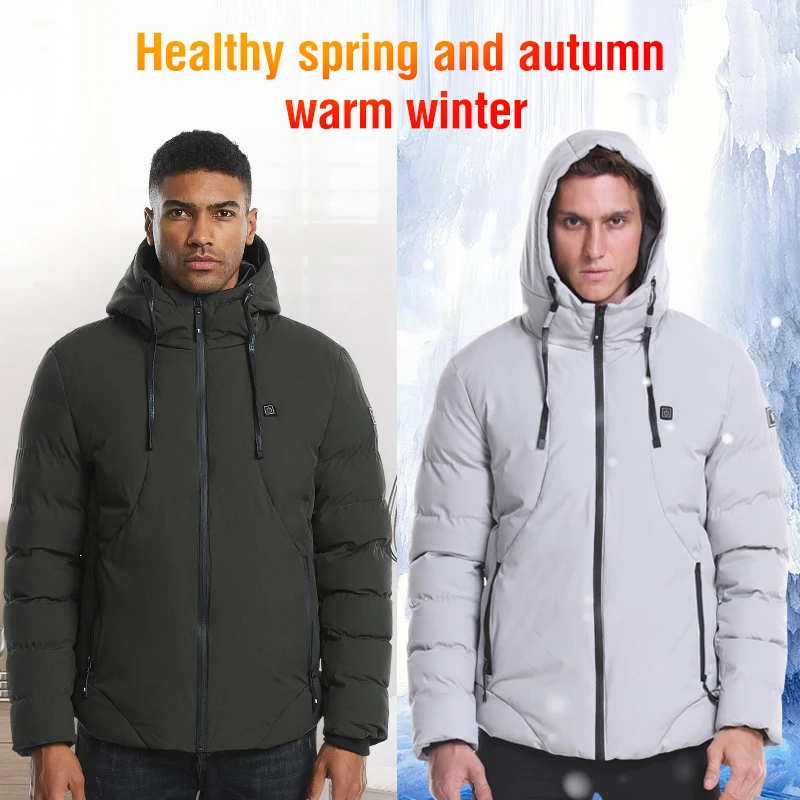 Зимняя мужская куртка с электрическим подогревом Мужская Уличная