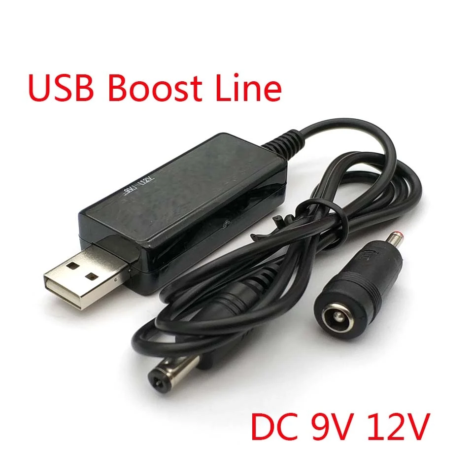 

USB Boost Converter DC 5V To 9V 12V USB Step-up Converter Cable + 3.5x1.35mm Connecter For Power Supply/Charger/Power Converter