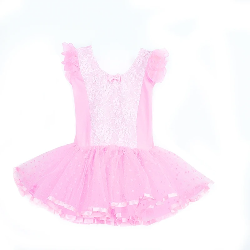 Pink Ballet Leotard For Kids Lace Tutu Dance Dress Girls Gymnastics Use Bailarina Stage Performance | Тематическая одежда и
