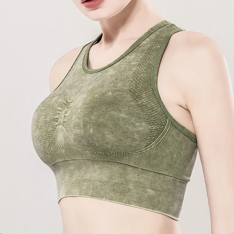 

Stretch Seamless Yoga Sets Running Women High Waist Workout Leggings With Pocket Fitness Gym Clothing Yoga Washed Sportswear