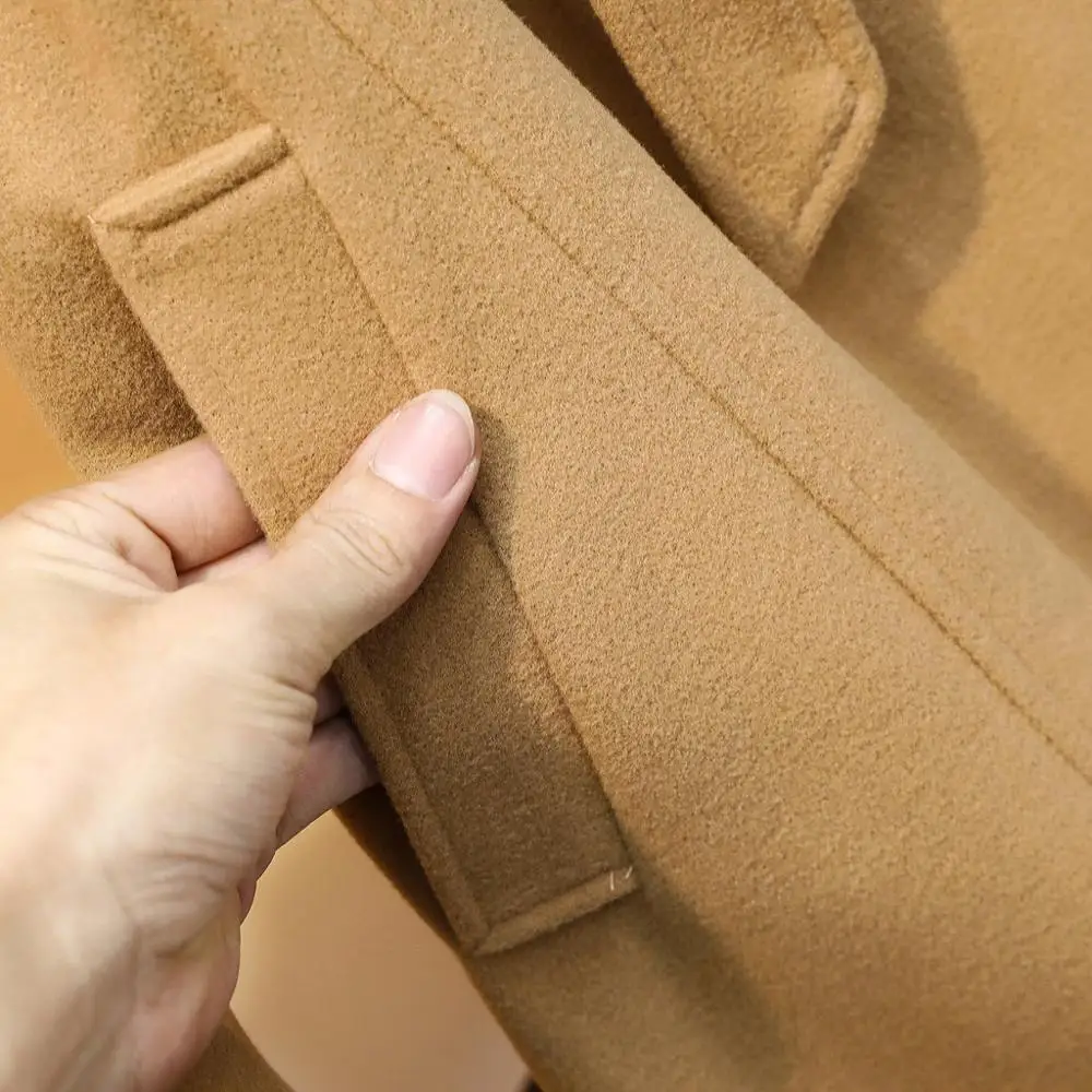 

Cashmere Woolen Women Coat Winter Elegant Warm Sashes Wool Coat Manteau Femme Abrigos Mujer Plaszcze Damskie Cappotto Donna