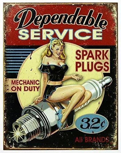 

Dependable Service Tin Sign Metal Sign Metal Decor Wall Poster Wall Decor