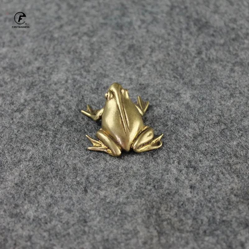 Винтажные медные маленькие фигурки лягушек офисные настольные украшения