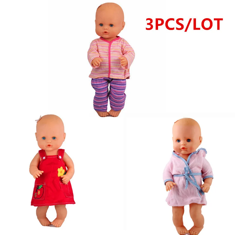 style 2 35 см Nenuco кукольная одежда Nenuco Ropa y su Hermanita, 3 шт., 1 синее флокирование, кружевное платье, 1 красный комбинезон с овечьей шерстью, 1 комплект одежды 3 в 1 - Цвет: style 2