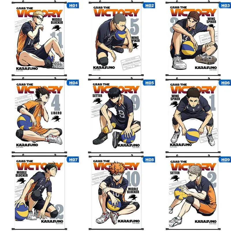 

1 Pc Haikyuu Anime Manga Volleyball Boys Wall Poster Tobio Kageyama Scroll Home Decoration Wall Art 20*30cm
