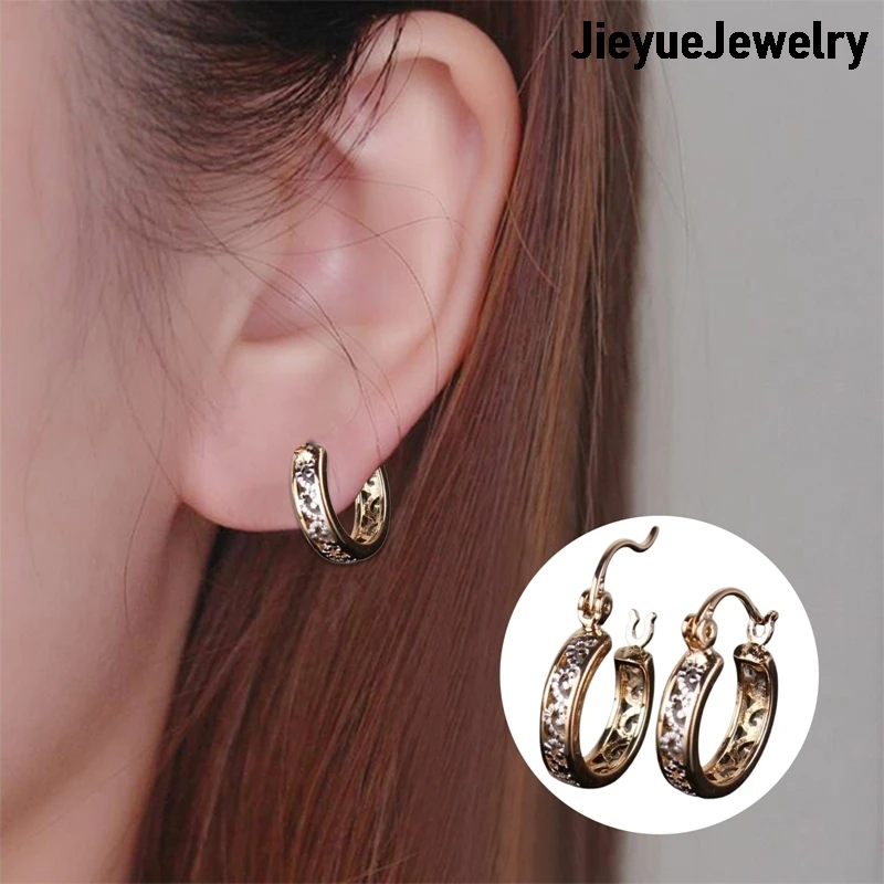 

Hollow Rose Gold Separation Earrings Hollow Design Engagement Fashion Earrings Earrings Ladies Women Jewelry Gifts New 1pair