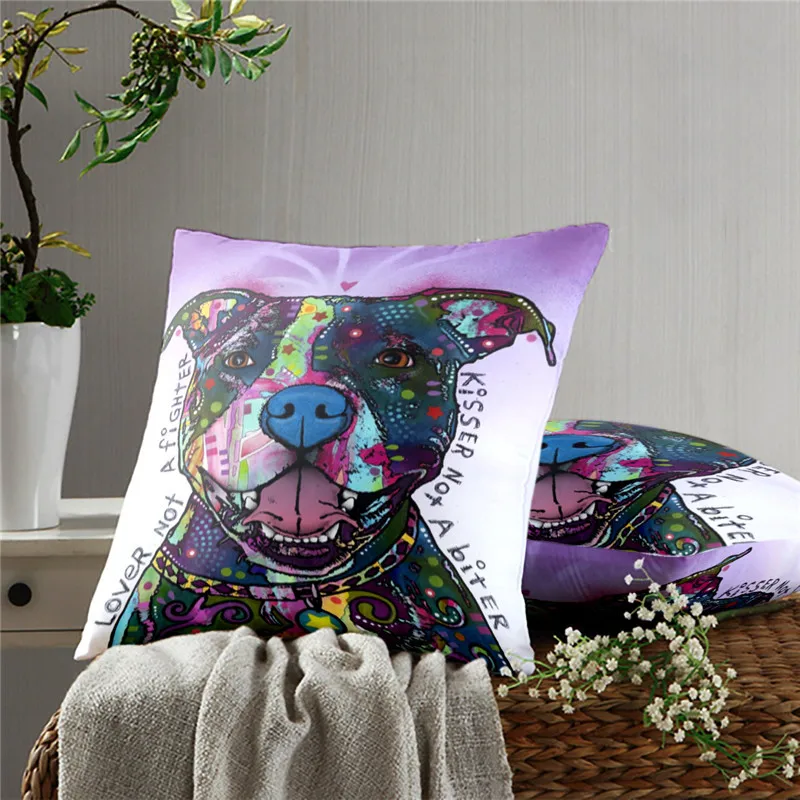 

Cute Cartoon Dog Pillow Cover Sofa Cushion Cover Fashion Printing Sofa Chair Pillow Cover Bed Pillow Cover Home Decoration