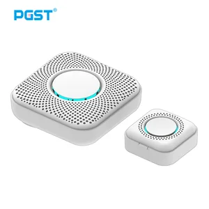pgst pj16 door bell home security wireless doorbell led light us eu plug cordless smart doorbell welcome bell free global shipping