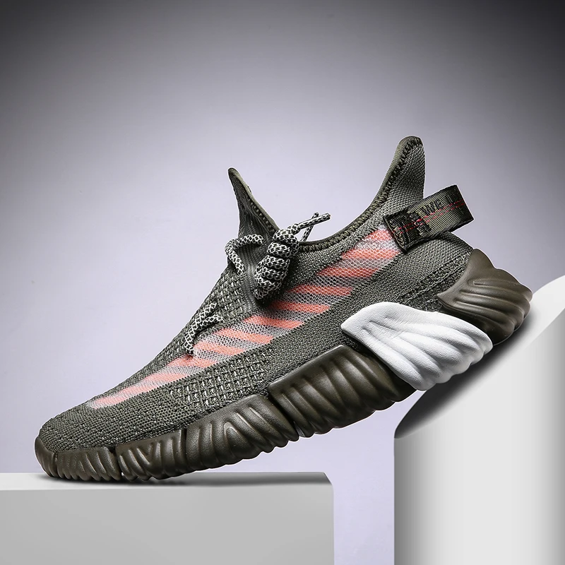 Кроссовки мужские сетчатые для бега и фитнеса дышащие легкие спортивные