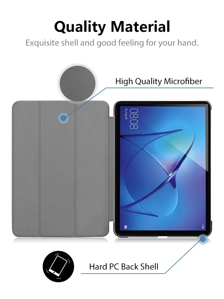 Чехол для планшета huawei MediaPad T3 10 9,6 дюймов AGS-W09 L09 умный защитный чехол для Honor Play Pad 2 9," чехол с бесплатной ручкой