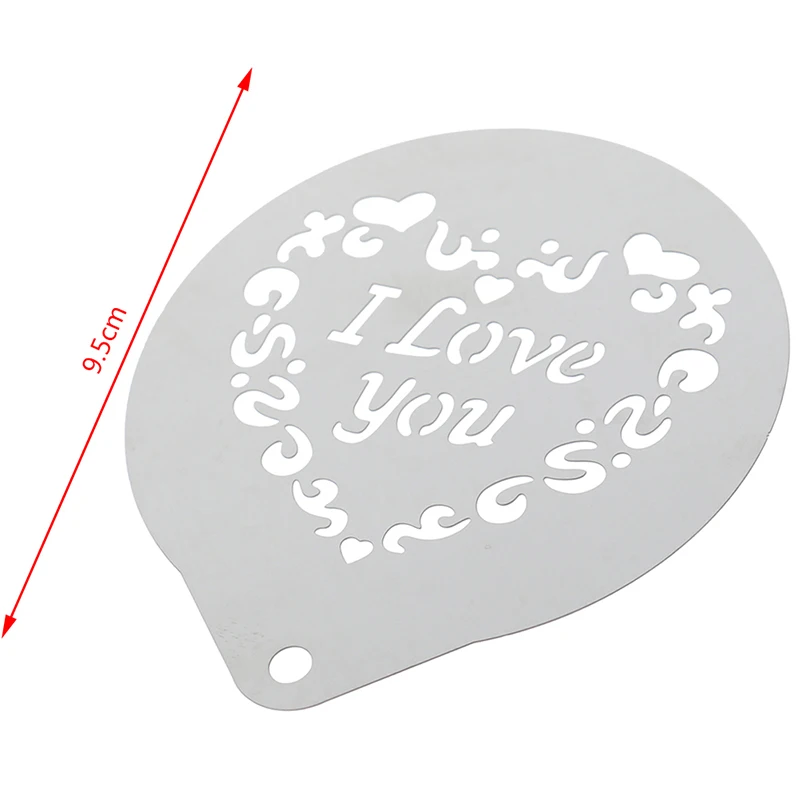 

I Love You High Quality Stainless Steel Garland Mold Metal Chocolate Diy Coffee Art Mold Coffee Mold