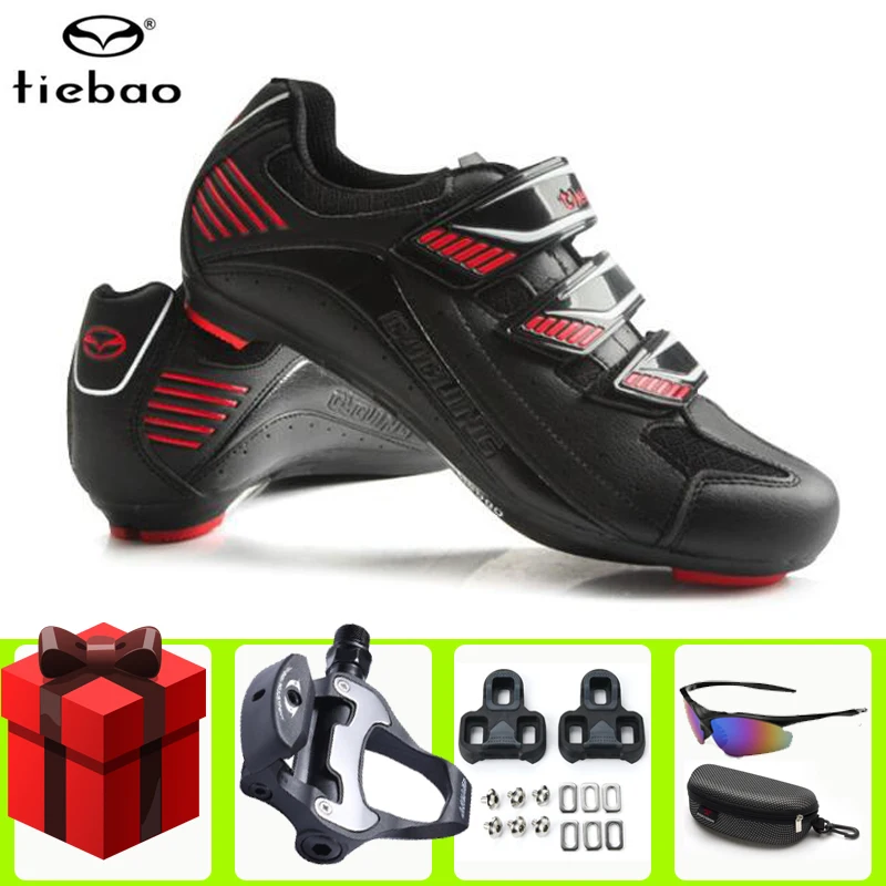 

Tiebao Men Professional Road Cycling Shoes Sports Biking Sneakers Women SPD-SL Bicycle Shoes With Pedals Cleats Male Spinning