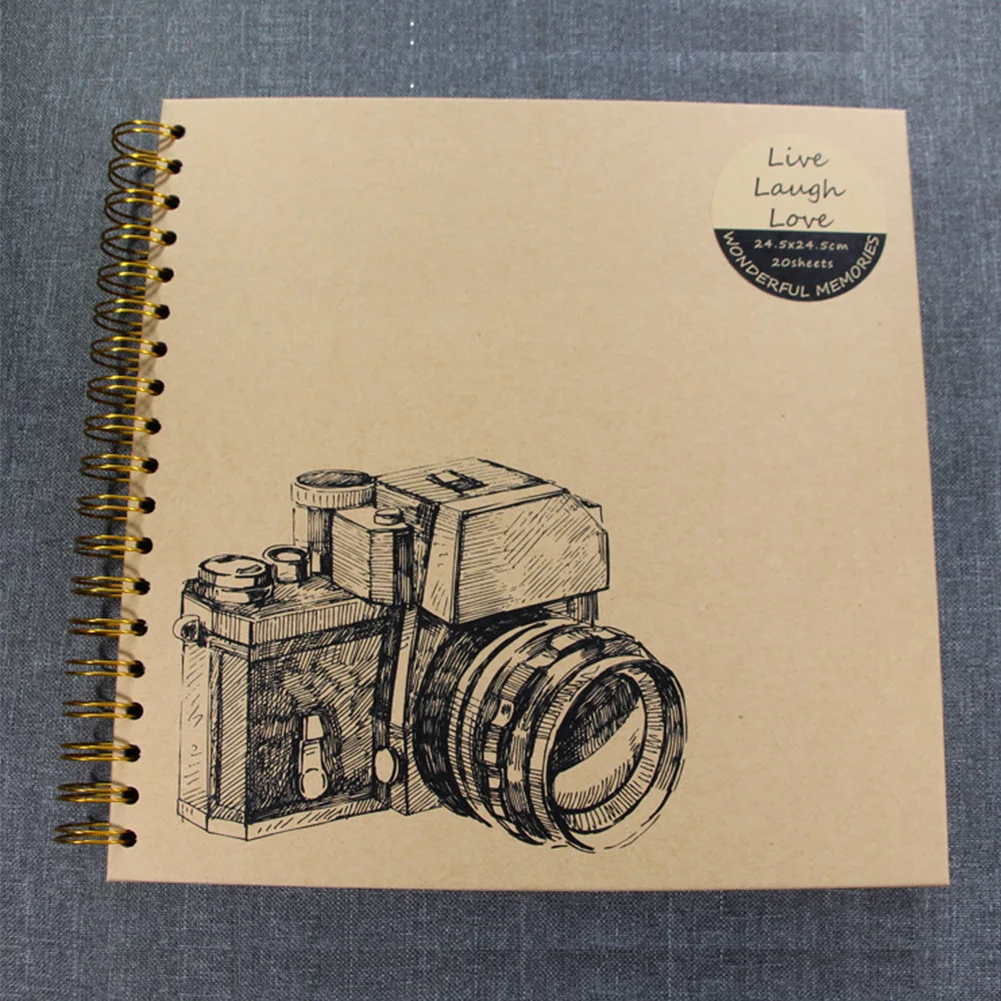 Фотоальбом сделай сам черный картон большой вместимости переносной с семейной