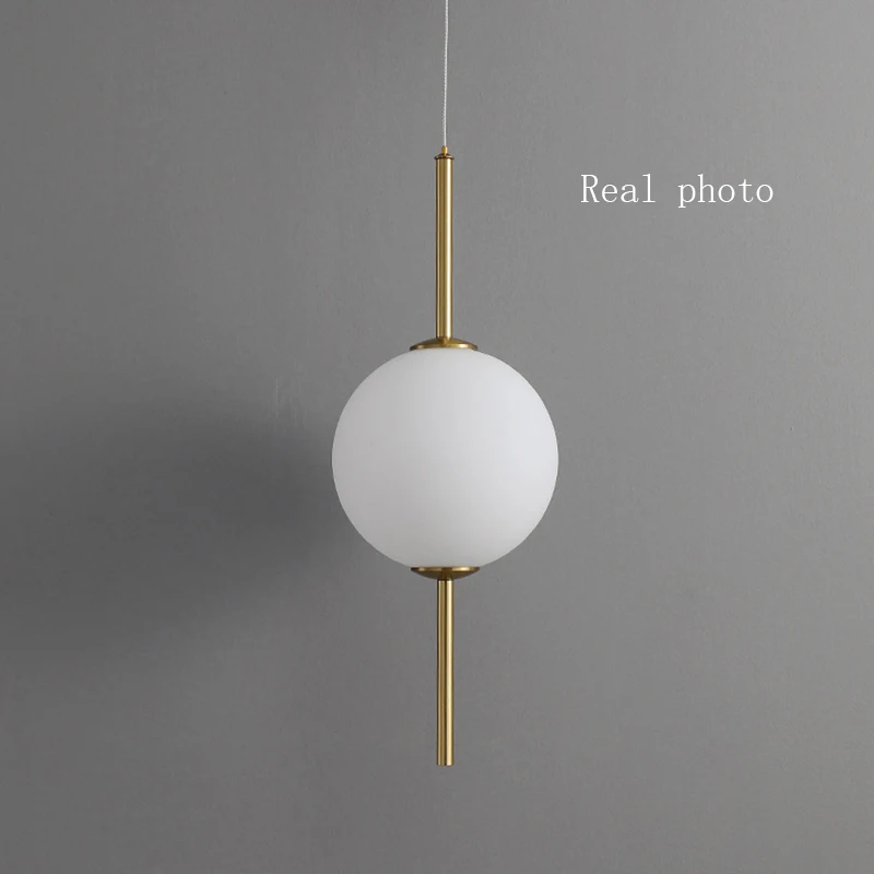 Нордический простой подвесной светильник для спальни роскошный молочный