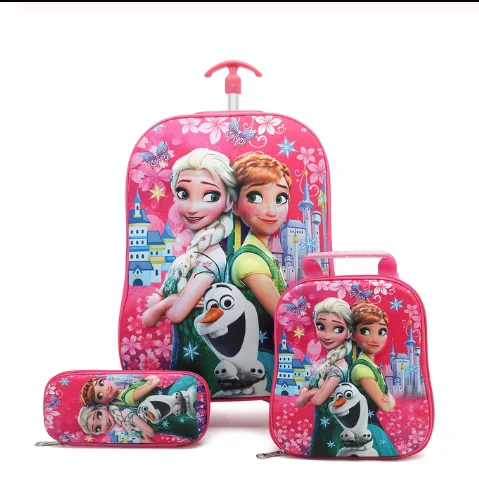 Trolley Luggage Детский рюкзак на колесиках, школьный рюкзак с колесиками, чемодан для мальчиков и девочек, школьная сумка с колесиком, Подарочная сумка, водонепроницаемая - Цвет: Trolley Luggage