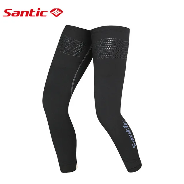 Santic Велоспорт Длинные Гетры Осень Зима УФ Защита 6C09053 - Цвет: Black