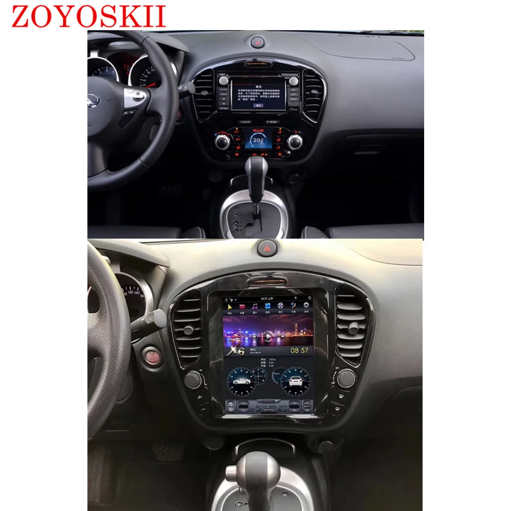 Android 8,1 os 10,4 дюймов ips вертикальный HD экран автомобиля gps Мультимедиа для радио, навигации для Nissan Juke Infiniti esq 2010