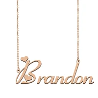name necklace brandon personalised stainless steel gold for women choker alphabet letter pendant girls mom jewelry gift