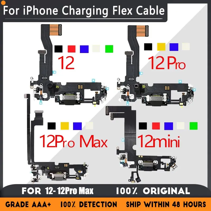 

High Quality Charging Flex Cable For iPhone For iphone 12 Mini 12 12 Pro Max USB Charger Port Dock Connector With Mic Flex Cable