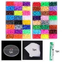 243648 colors box set hama beads toys 5mm perler educational kids diy toys fuse beads plussize pegboard sheets ironing paper