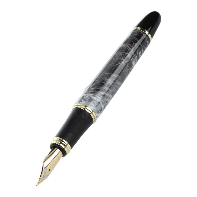 Ручка перьевая JINHAO X450 18 KGP 0 7 мм с мраморным серым и ручкой Jinhao X750| |