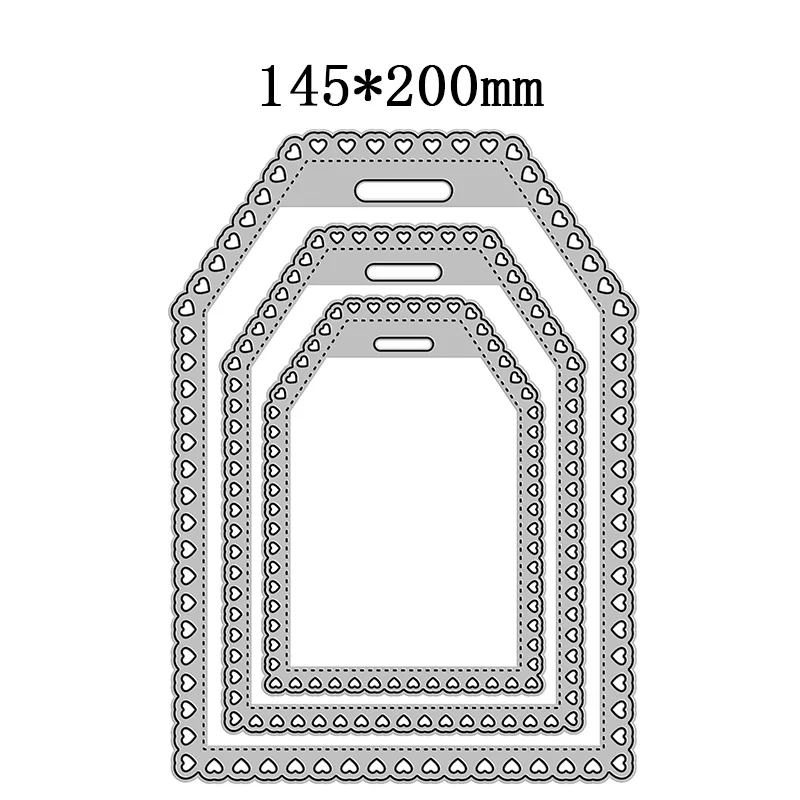 Новинка 2021 кружевная рамка для фона металлические Вырубные штампы в форме сердца