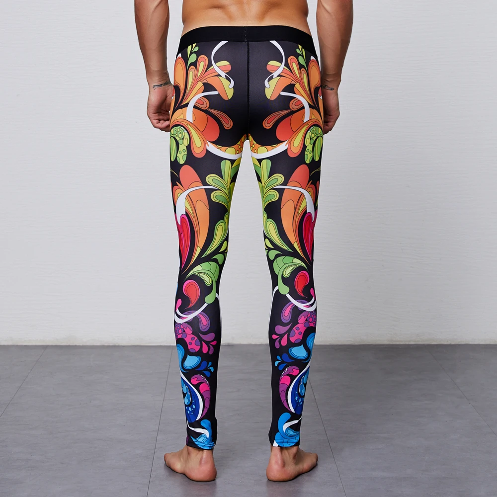 Компрессионные штаны для бега на зиму мужские спортивные Леггинсы фитнес