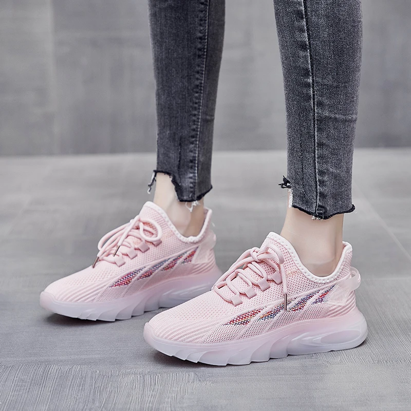 

Fashion Korean Women Shoes Breathable Mesh White Sneakers Women Spring Flat Casual Shoes Walking Outdoor Vulcanize Shoes Woman