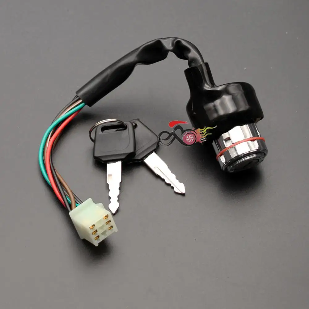 6 pin ключ зажигания для 50cc 70cc 90cc 110cc 125cc 150cc 250cc вездеход ROKETA KAZUMA и кошечкой красного