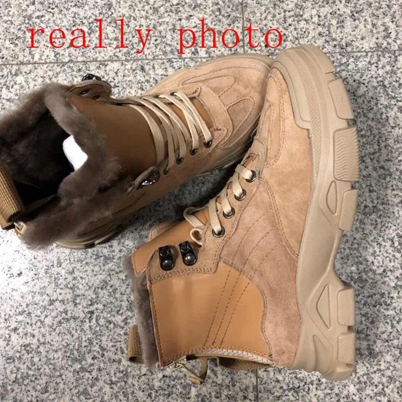 

Новинка зимние ботинки из натуральной кожи женская зимняя теплая обувь на толстом меху кроссовки зима 2020 новые ботильоны на молнии сзади бо...