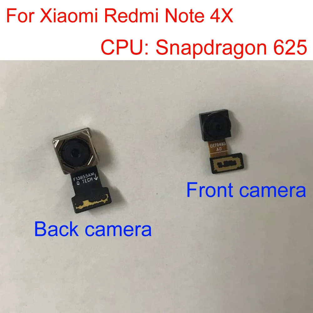 

LTPro Original Front Small / Big Main Rear Back Camera For Xiaomi Redmi Note 4 MTK Helio X20 / Note 4X Snapdragon 625 Global