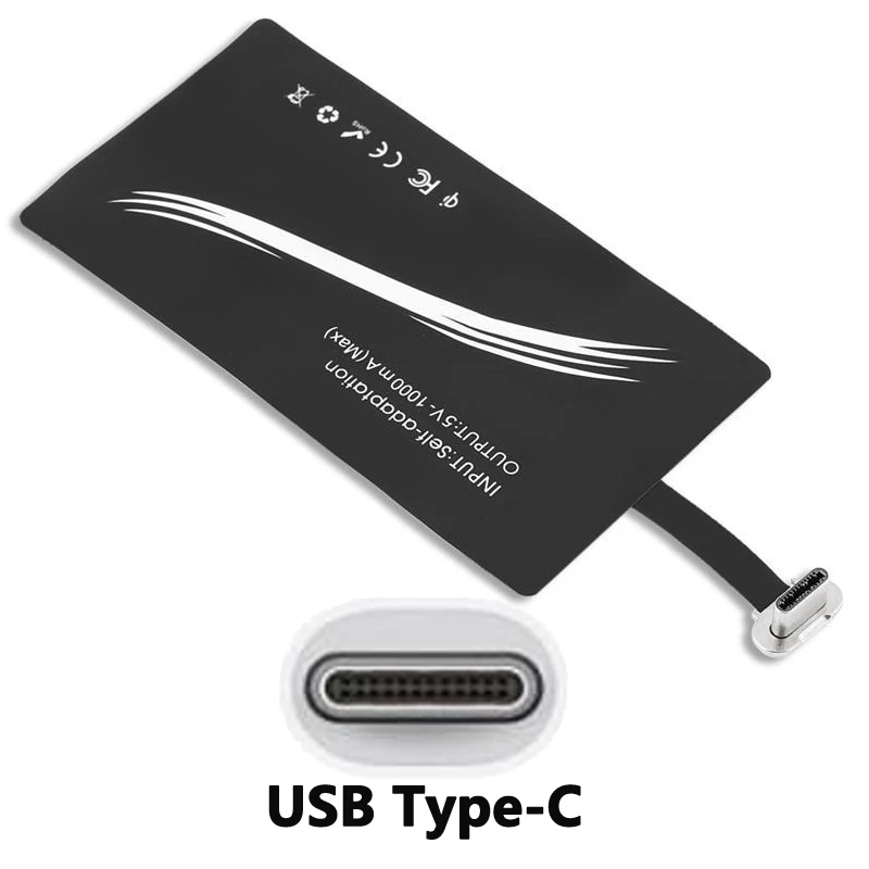 Qi Беспроводное зарядное устройство приемник зарядный адаптер рецептор Micro Usb для