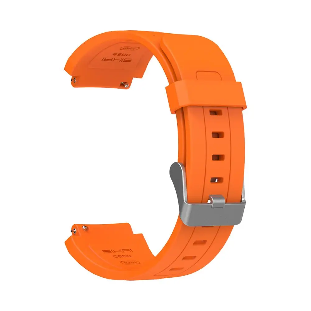 Силиконовый ремешок для часов SIKAI 22 мм для часов Huami Amazfit GTR 47 мм сменный ремешок для часов samsung gear S3 для huawei GT - Цвет: Orange